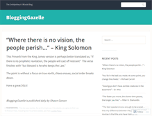 Tablet Screenshot of blogginggazelle.com